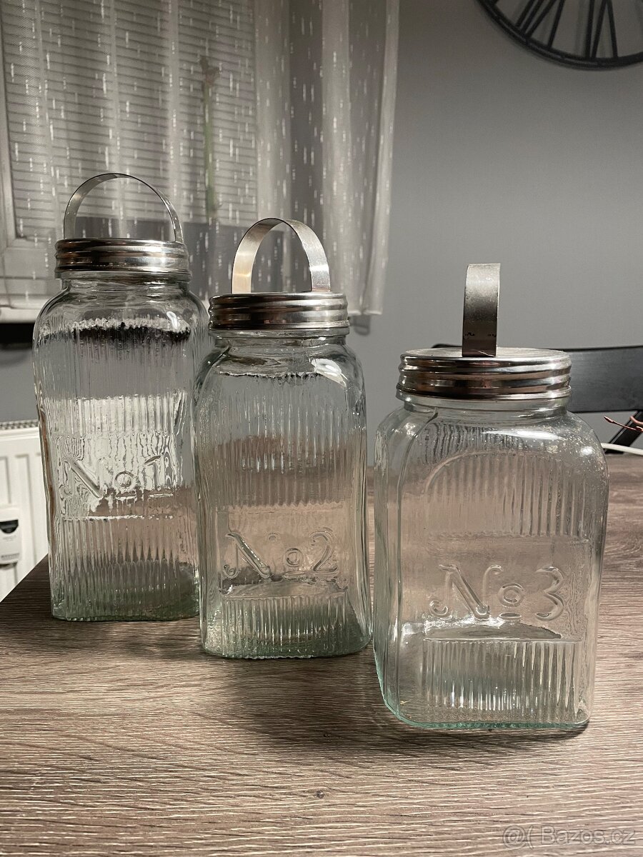3 zajímavé skleněné dóza - 2