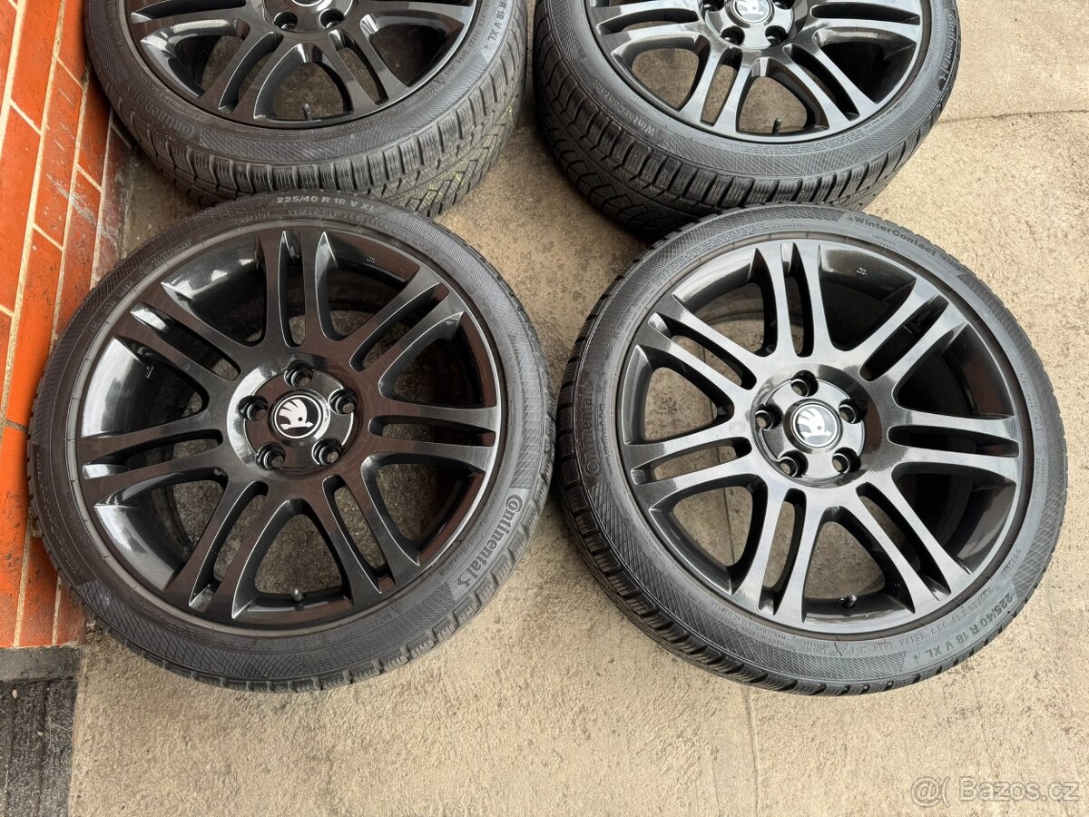 Alu 18" 5x112 škoda THEMISTO BLACK SUP2 zimní 88% , TOP - 2