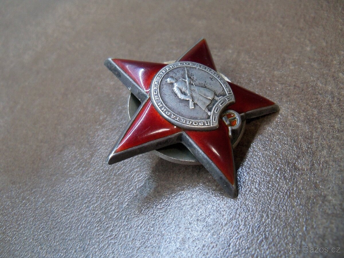 Prodám:originální válečný Řád rudé hvězdy SSSR 1943 v pěkném - 2