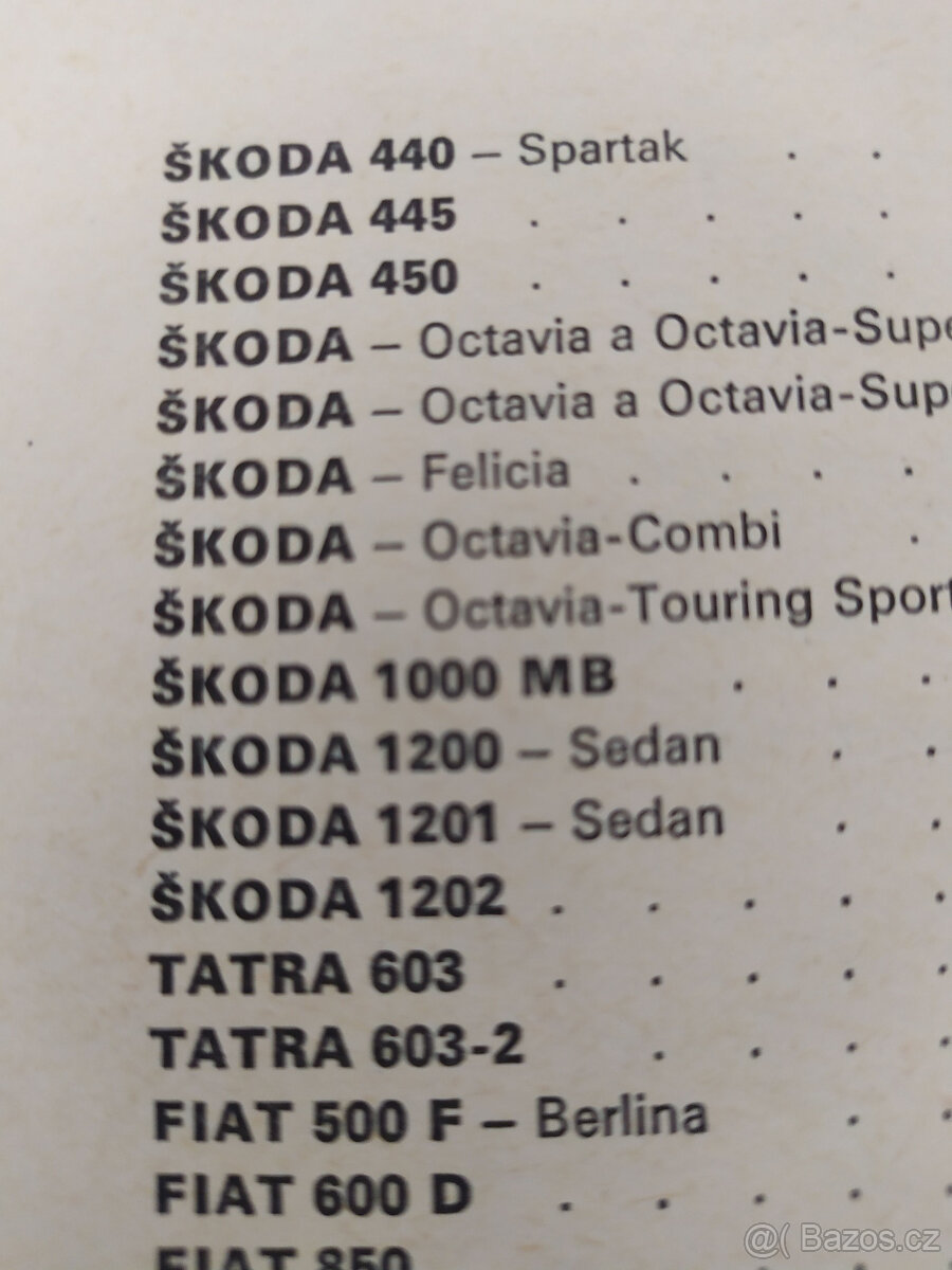 SCHEMATA ELEKTRICKÉHO. ZAP. OS. AUT. I., 1968 - 2