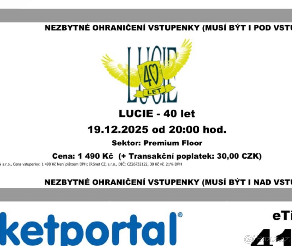 LUCIE 2 LÍSTKY KONCERT 19.12. - 2