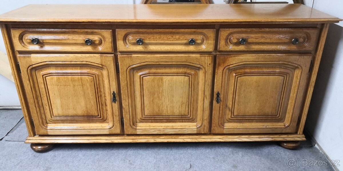 Rustikální masivní komoda-dubová - 2