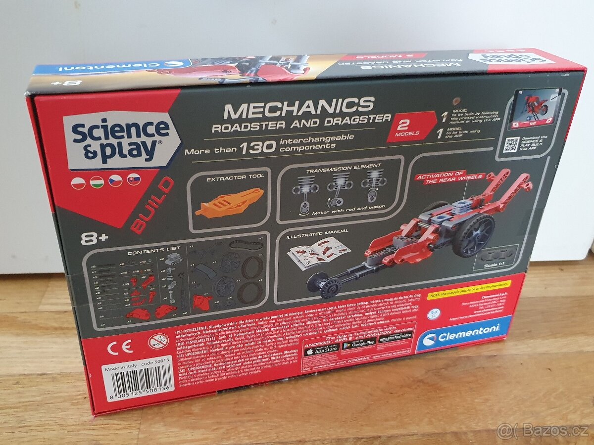 Clementoni Mechanická laboratoř Roadster a Dragster 2v1 - 2