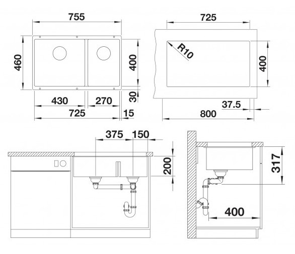 Dřez Blanco granitový - nový (523155) - 2
