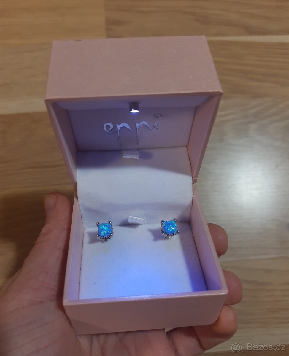 Stříbrné náušnice s opálem Eppi - 2