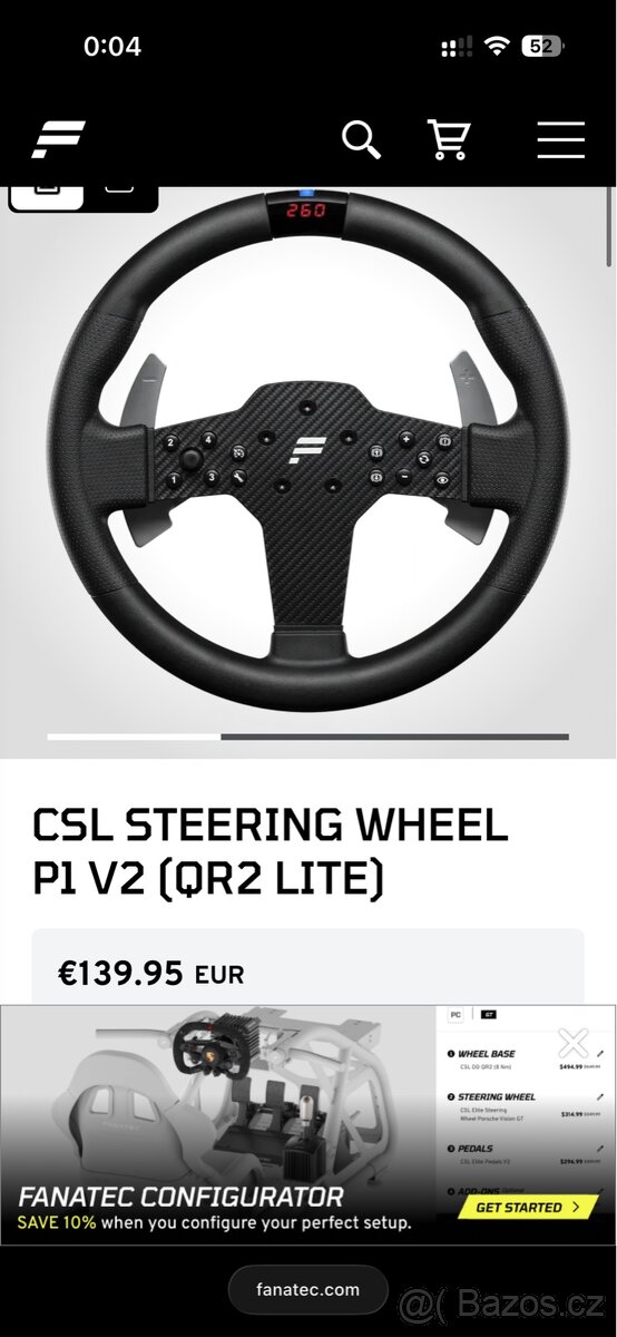 Fanatec CSL Steering Wheel P1 V2 - 2