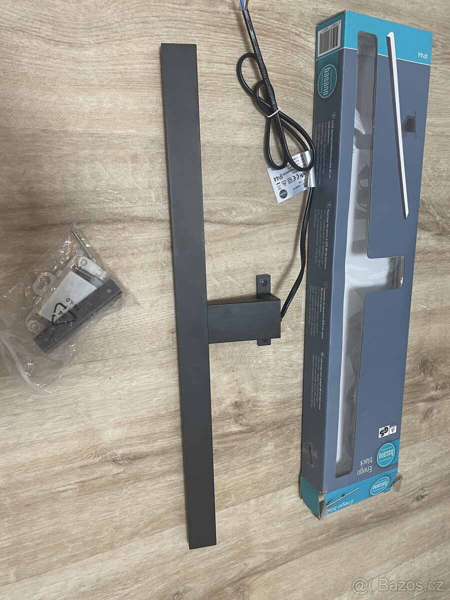 Nástěnné svítidlo basano enego black 50 cm - 2