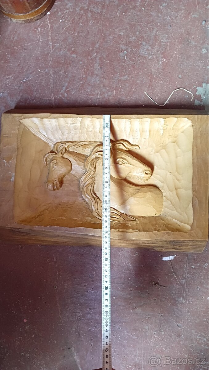 Dřevěný obraz koní - 2