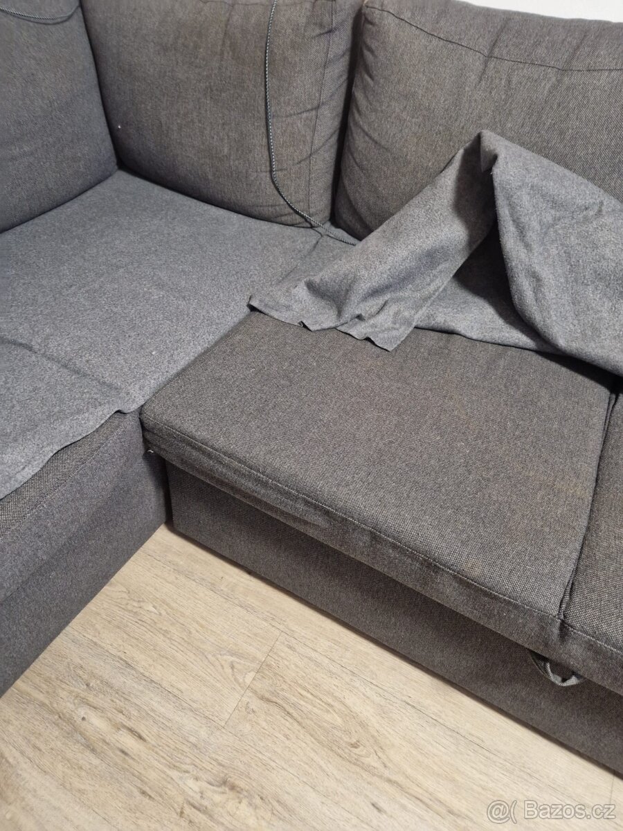 Rohová sedací souprava Sconto LIMONE šedá 4dílná - 2