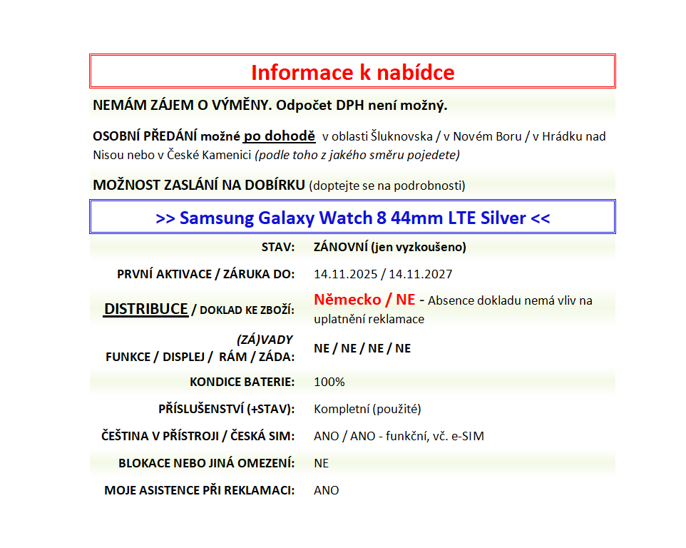 Samsung Galaxy Watch8 44 mm LTE Stříbrné ZÁNOVNÍ - 2
