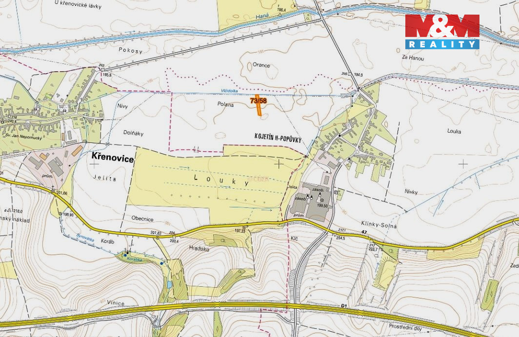 Prodej pole, 1917 m², Popůvky u Kojetína - 2