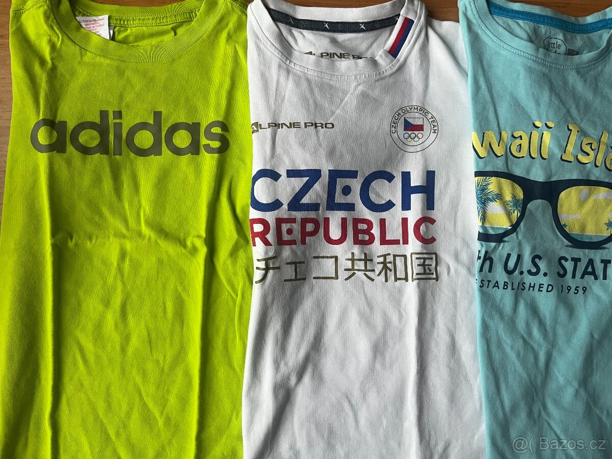 Prodám balíček triček vel.128/134 - 2
