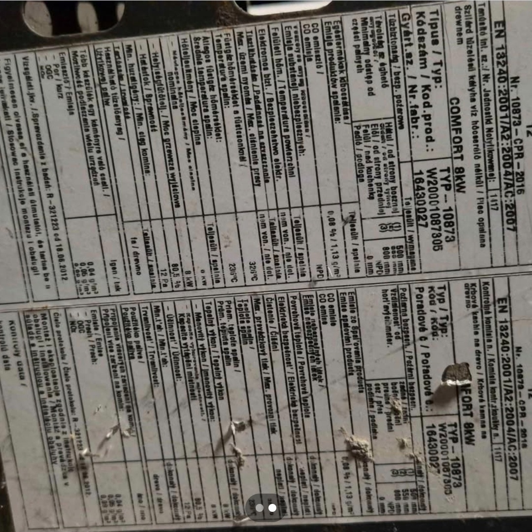 Krbová kamna 8kw - 2