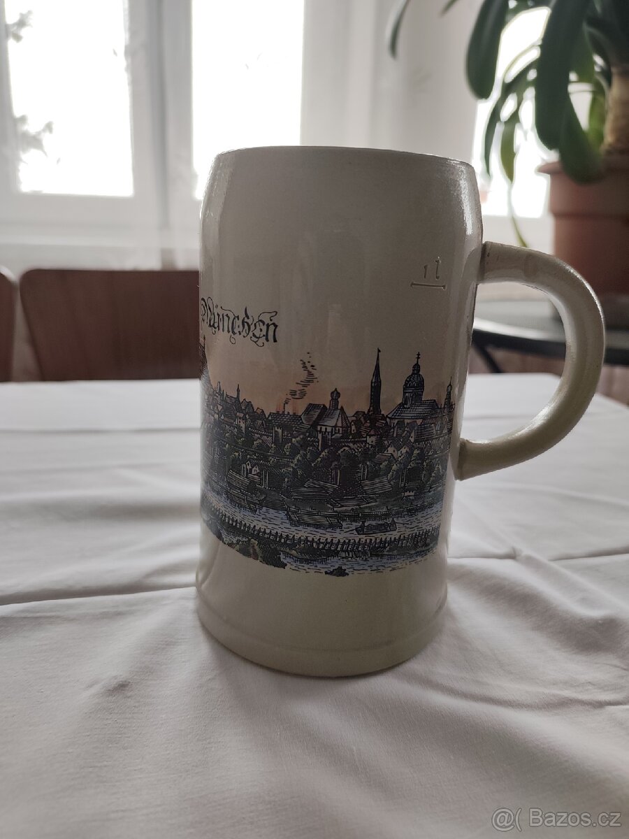 keramický pivní korbel - 2