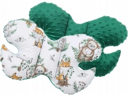 Oboustranná deka do autosedačky MINKY 74x74 cm s polštářkem - 2