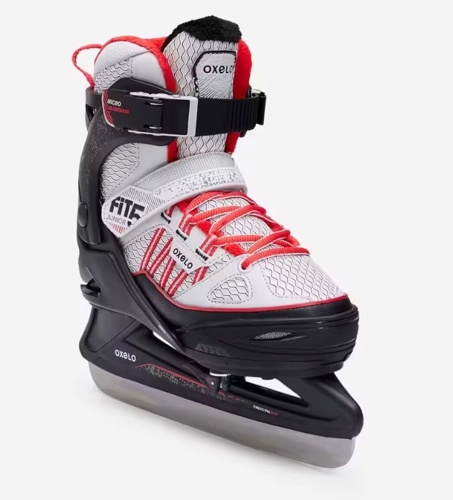 CHLAPECKÉ LEDNÍ BRUSLE FIT 500 ŠEDO-ČERVENÉ - 2