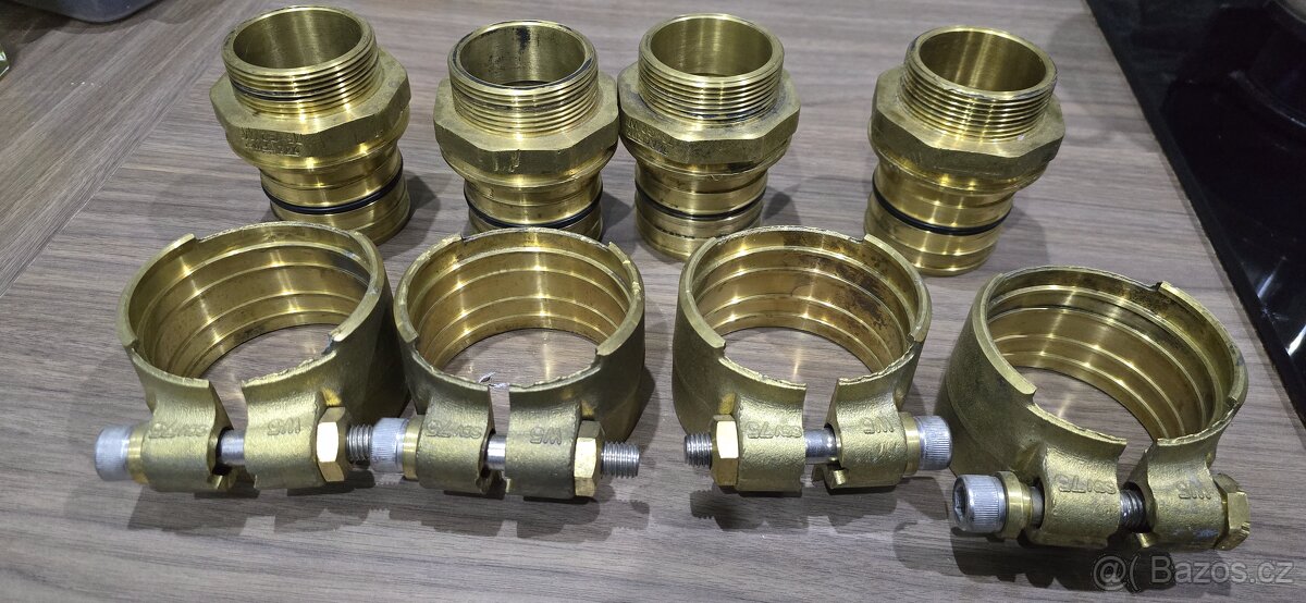 Mosazné spojky UPONOR WIPEX 75×6,8 mm–2" - 2