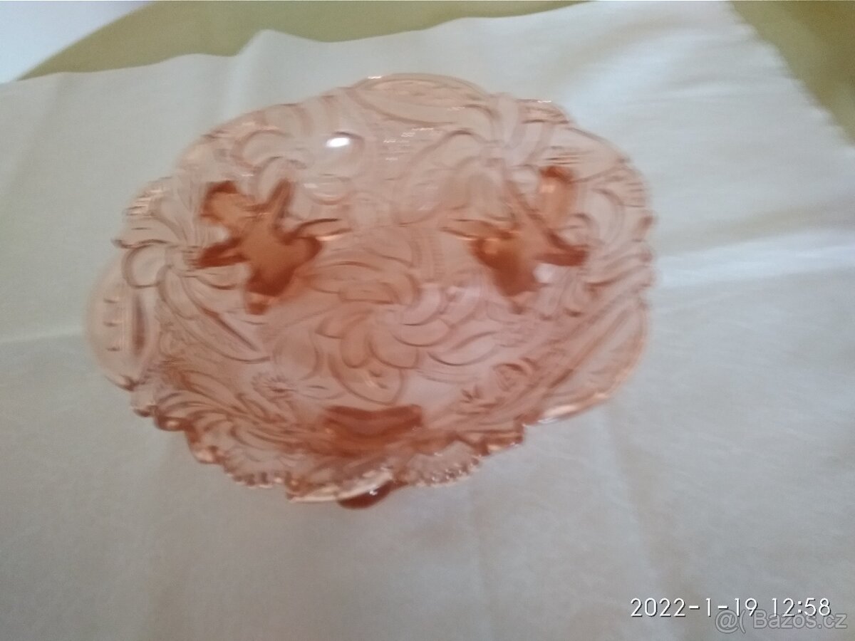 Starožitná, Art deco mísa masivní, - 2