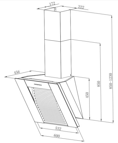 Digestoř Philco PEW 626 wawe - nová - 2