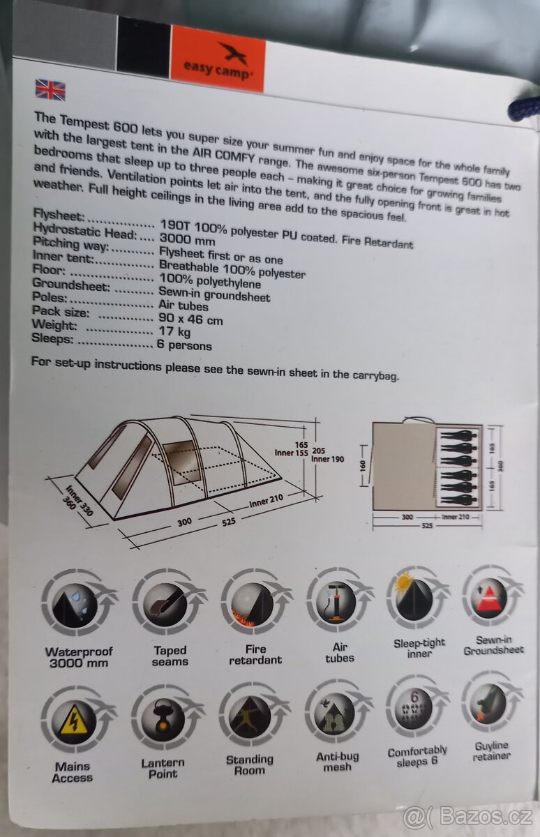 Velký stan Tempest 600 - 2