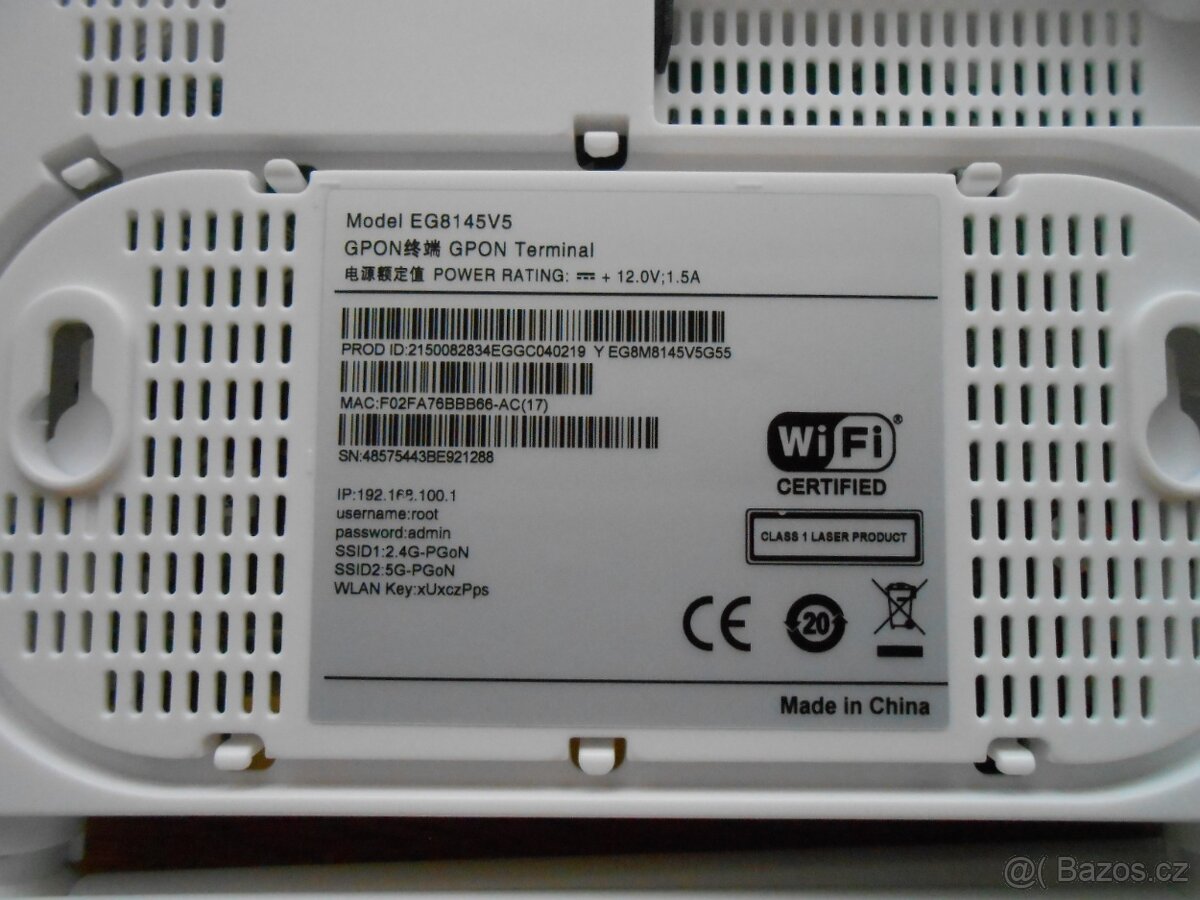 Optický router Huawei EG8145V5 GPON 4x RJ45 1Gb/s, 2,4-5 GHz - 2
