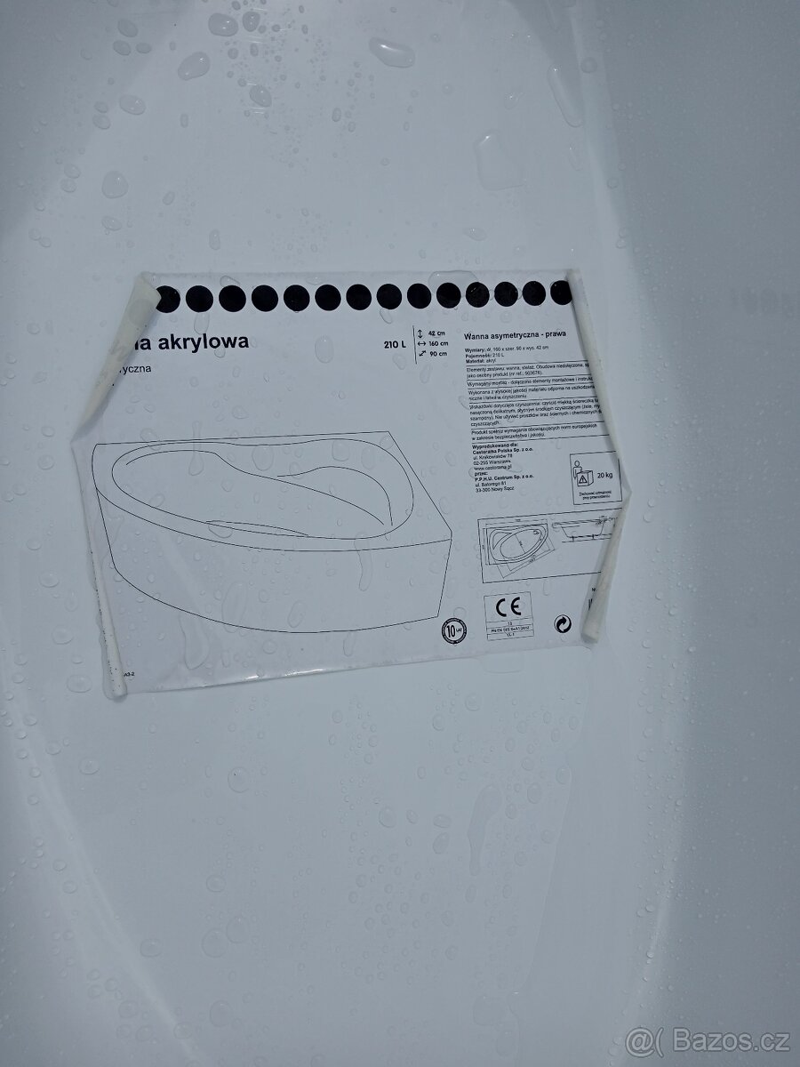 Rohová vana nová - 2