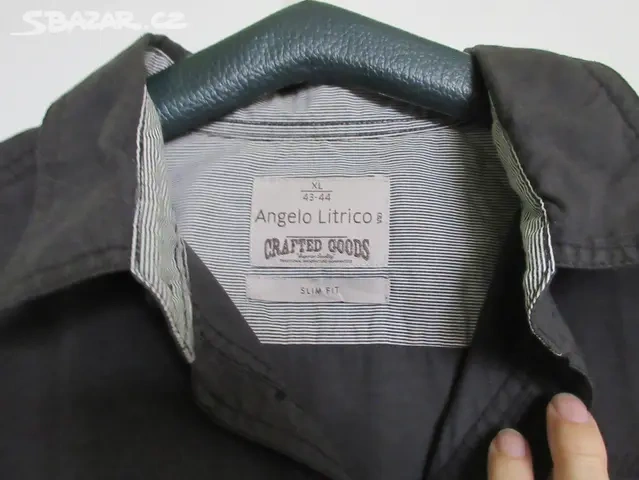 Pánská černá košile 43/44/XL ANGELO LITRICO. - 2