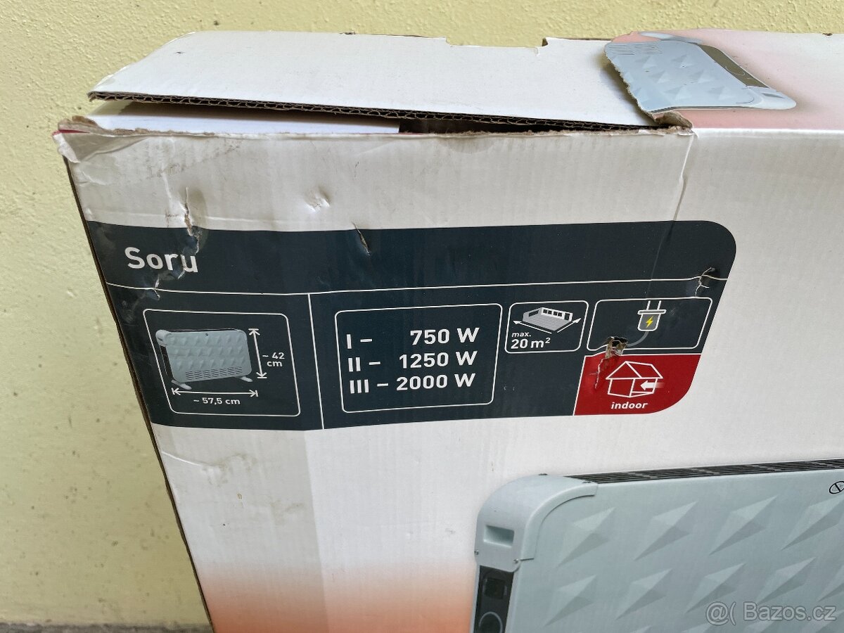 Konvektor Soru, bílý, 2000 W - 2