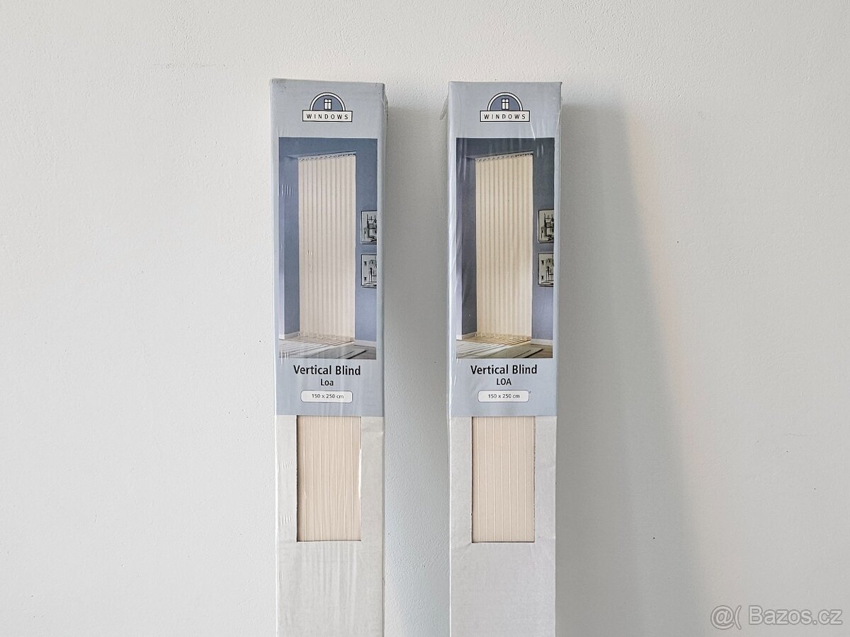 Nové vertikální žaluzie 150 x 250 cm, krémové / cihlové - 2