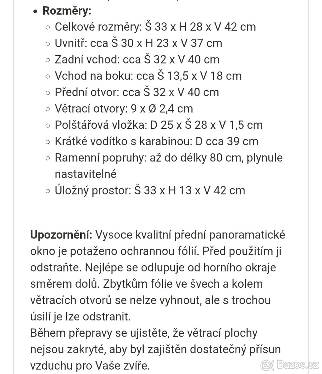 Batoh pro psy a kočky - 2