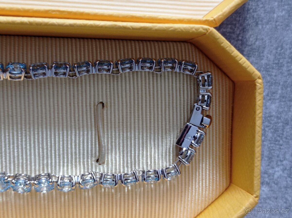 Dámský náramek Matrix Tennis Swarovski modrý zirkon - 2