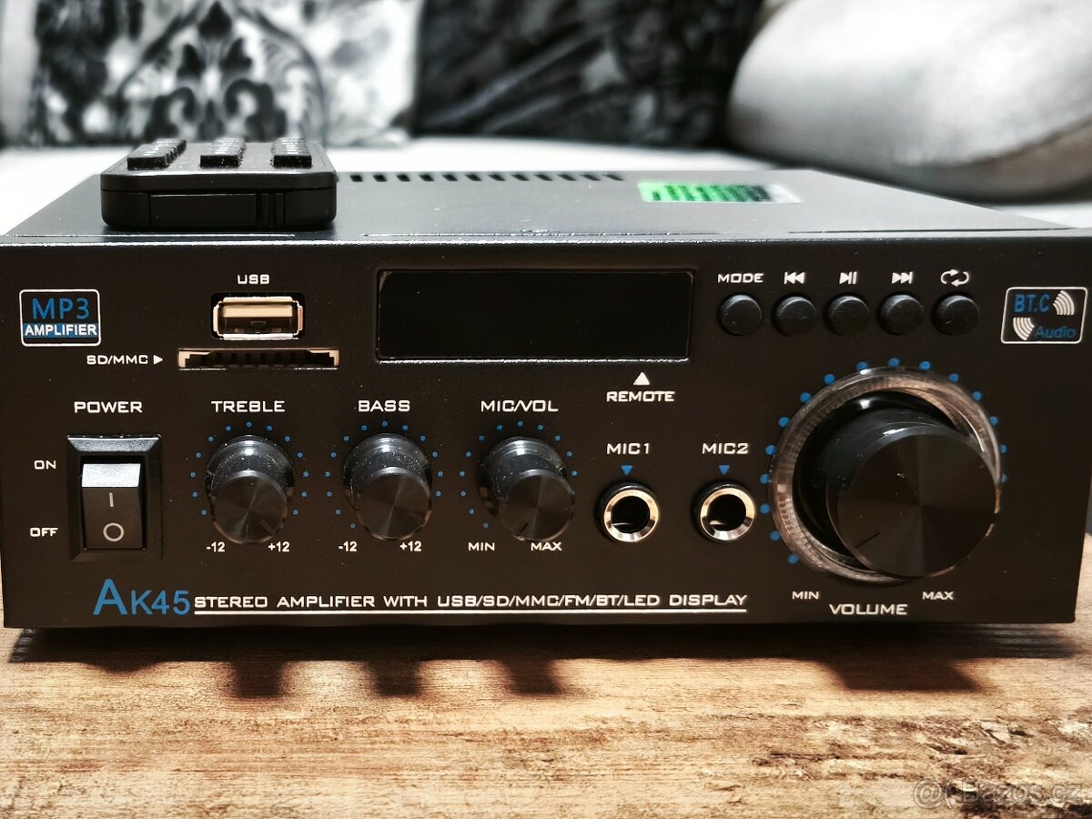 Receiver, bluetoth, Usb, Sd card, FM, 2x mikrofon - 2