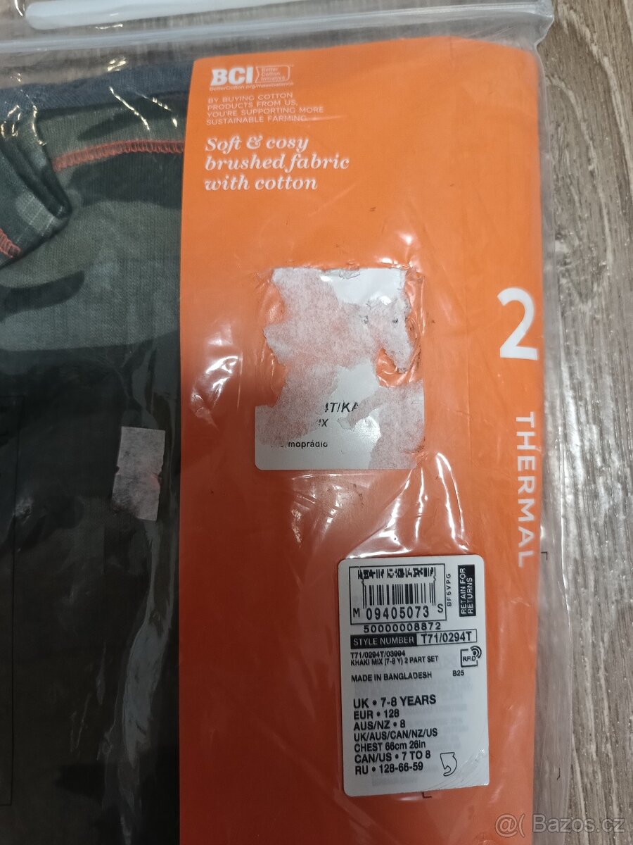 Nová dětská termotrika M&S 7-8 let - 2