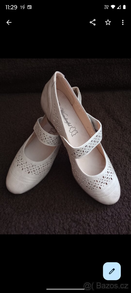 Nové béžové lodičky č.42 - 2