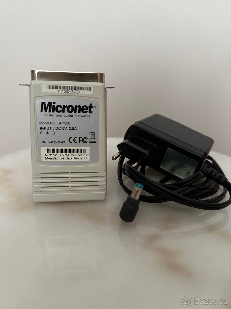 Micronet SP755C Print Server včetně adaptéru - 2