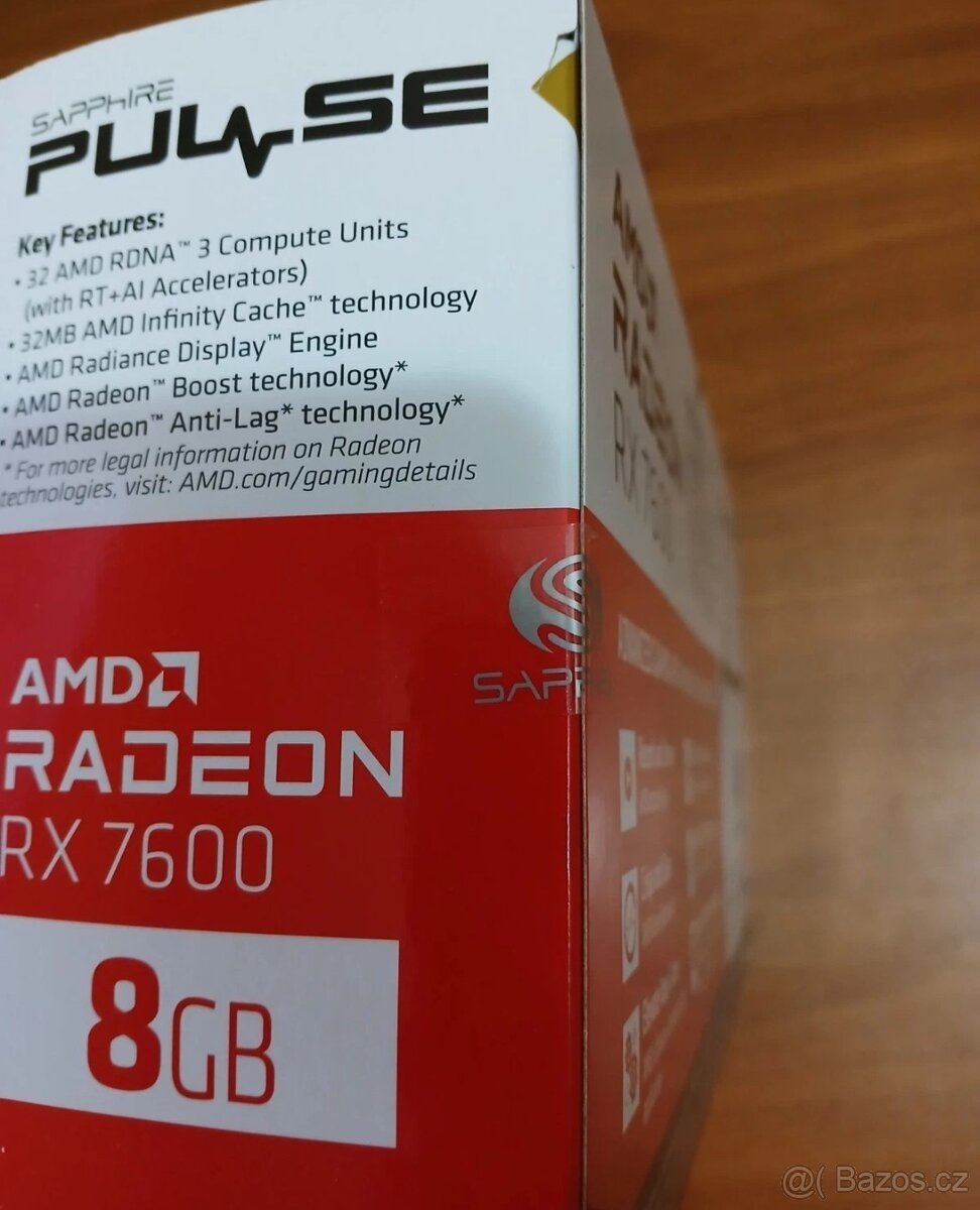 Sapphire Radeon RX 7600 PULSE 8GB NOVÁ - 2