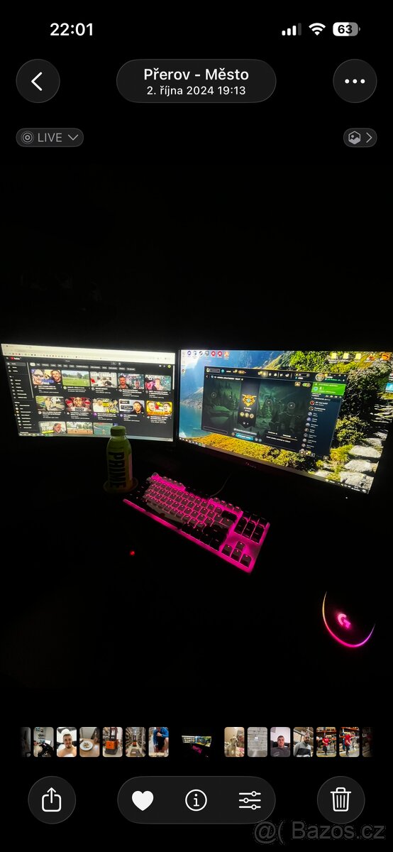 Celý herní set Pc+stul+židle+vybavení - 2