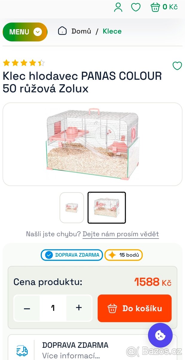 Klec / akvarium pro křečka - 2