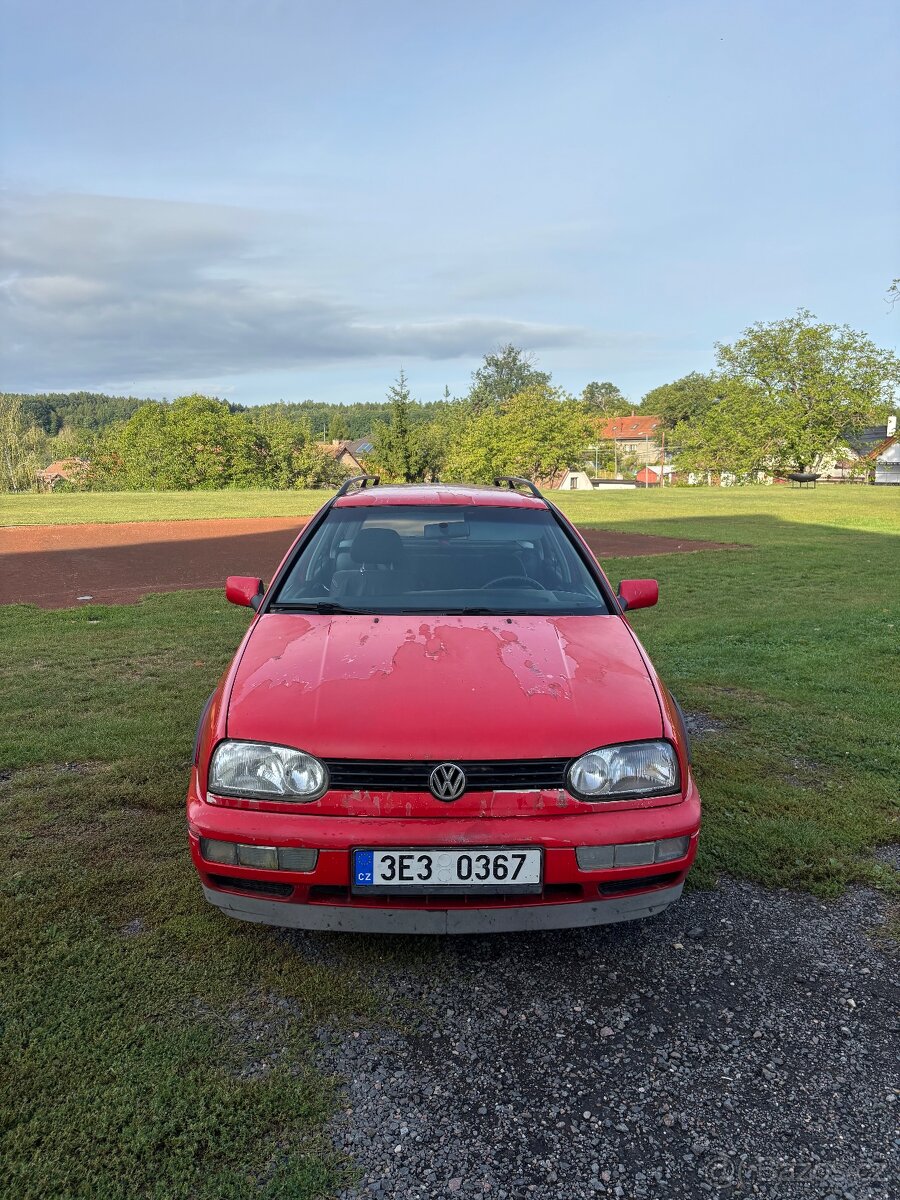 Golf 3 variant, 1.9tdi 66kw. Nová stk, tažné. - 2