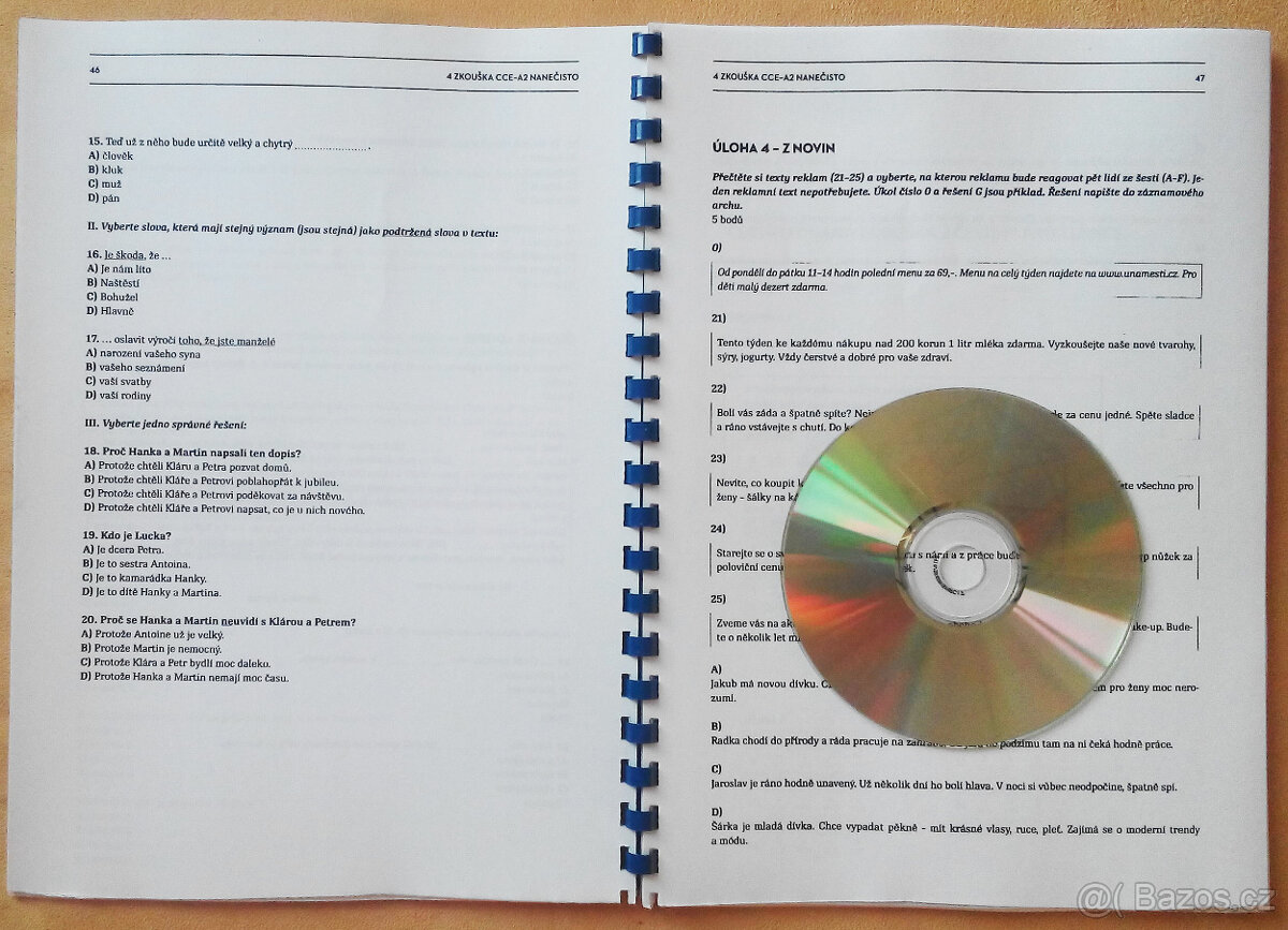 Připravujeme se k certifikované zkoušce z češtiny, úroveň A2 - 2