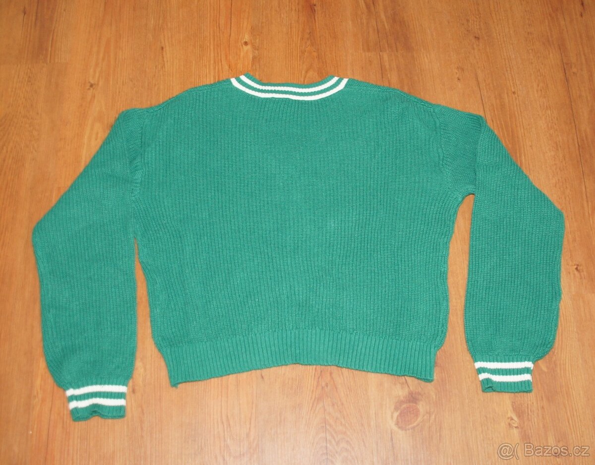 Zelený crop svetr H&M - vel. 134 - 140 - 2