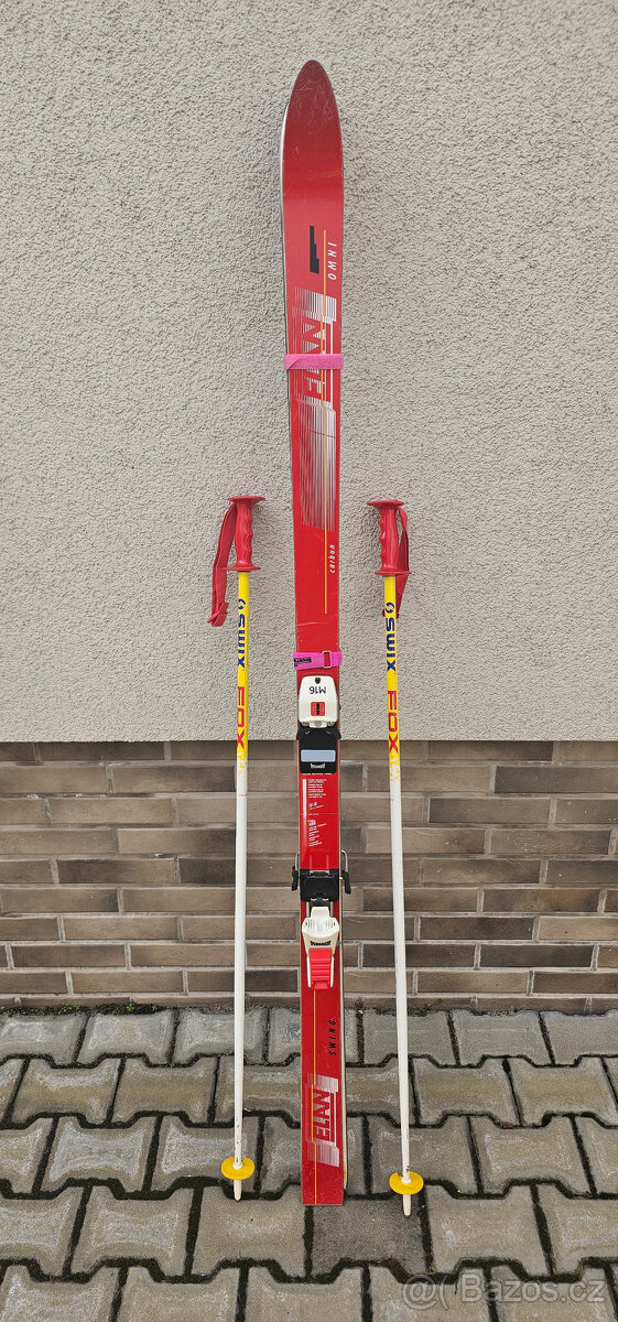 Lyže Elan 179cm - Carbon - vázání Marker M16 - hůlky. - 2