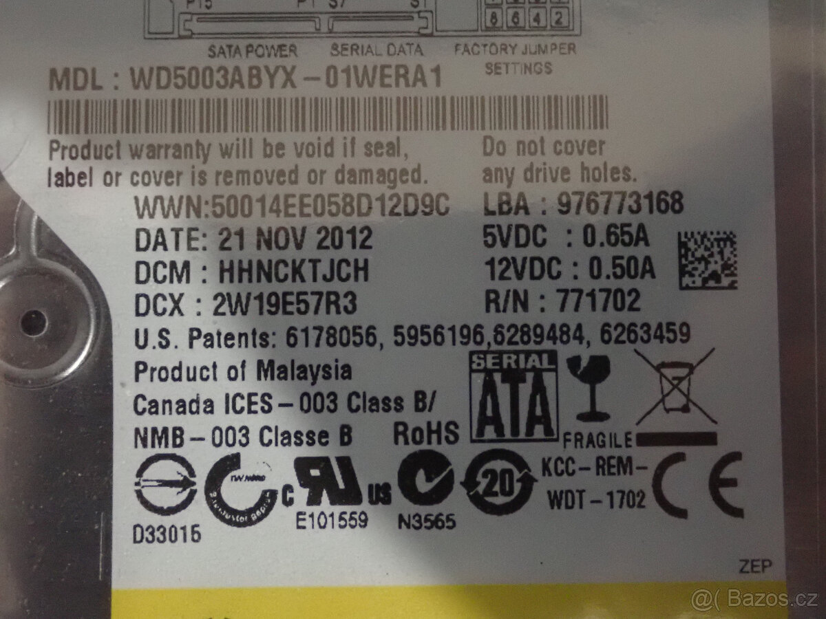 HDD WESTERN DIGITAL 500GB Raid Edition 4 Enterprise WD5003AB - 2
