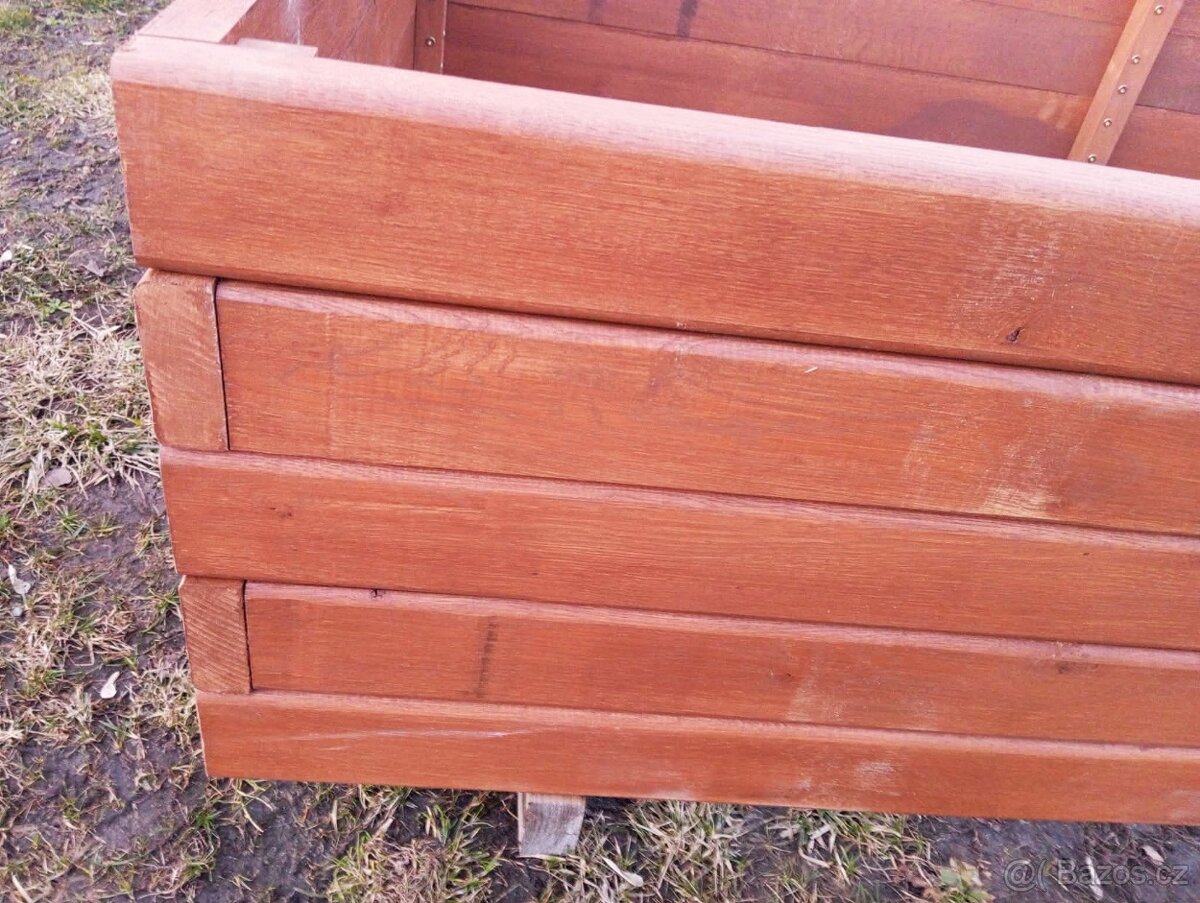 Vyvýšený dřevěný záhon - 2 x 1x 0,50 m - 2