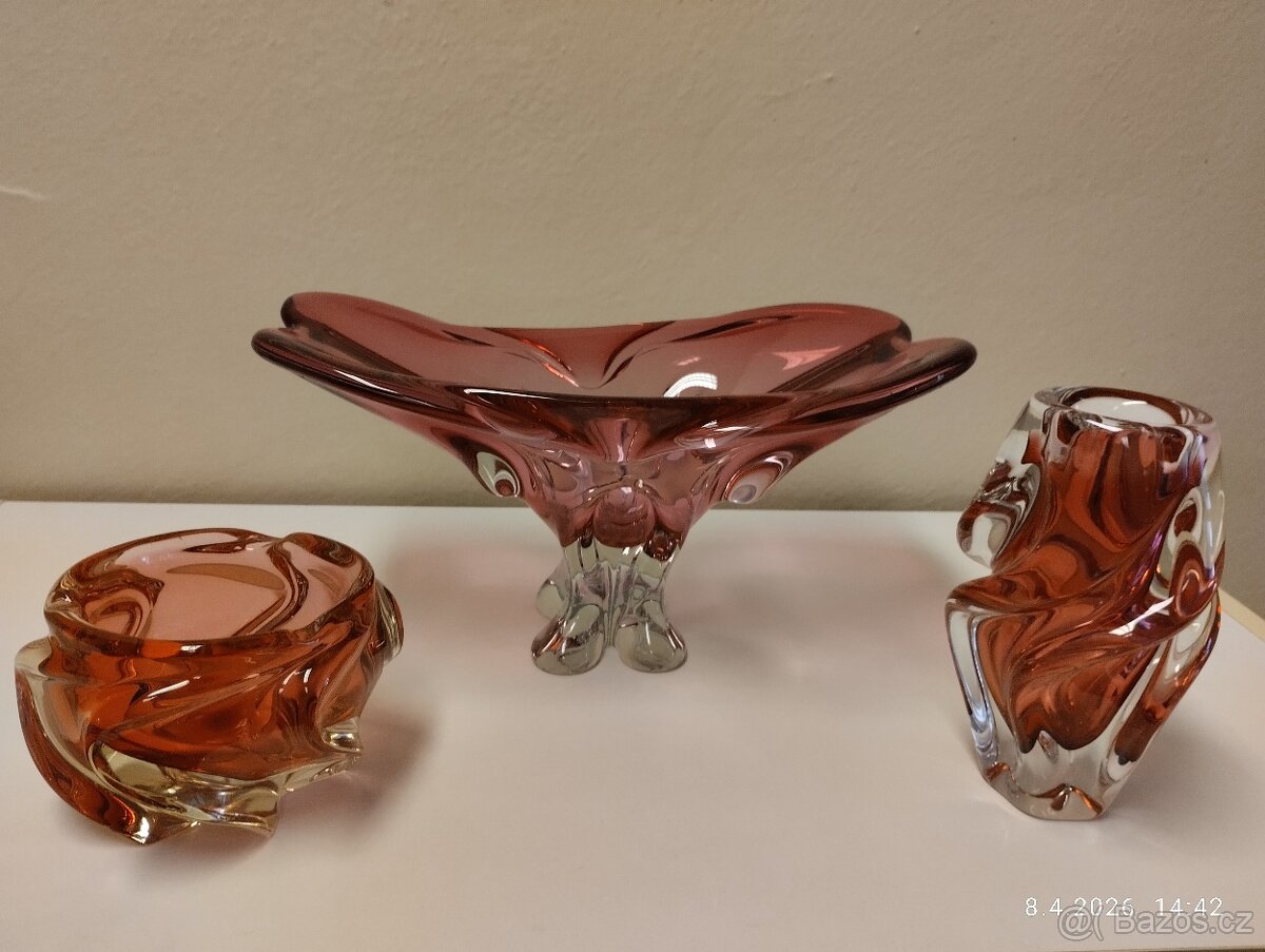 Hutní sklo růžové - 2