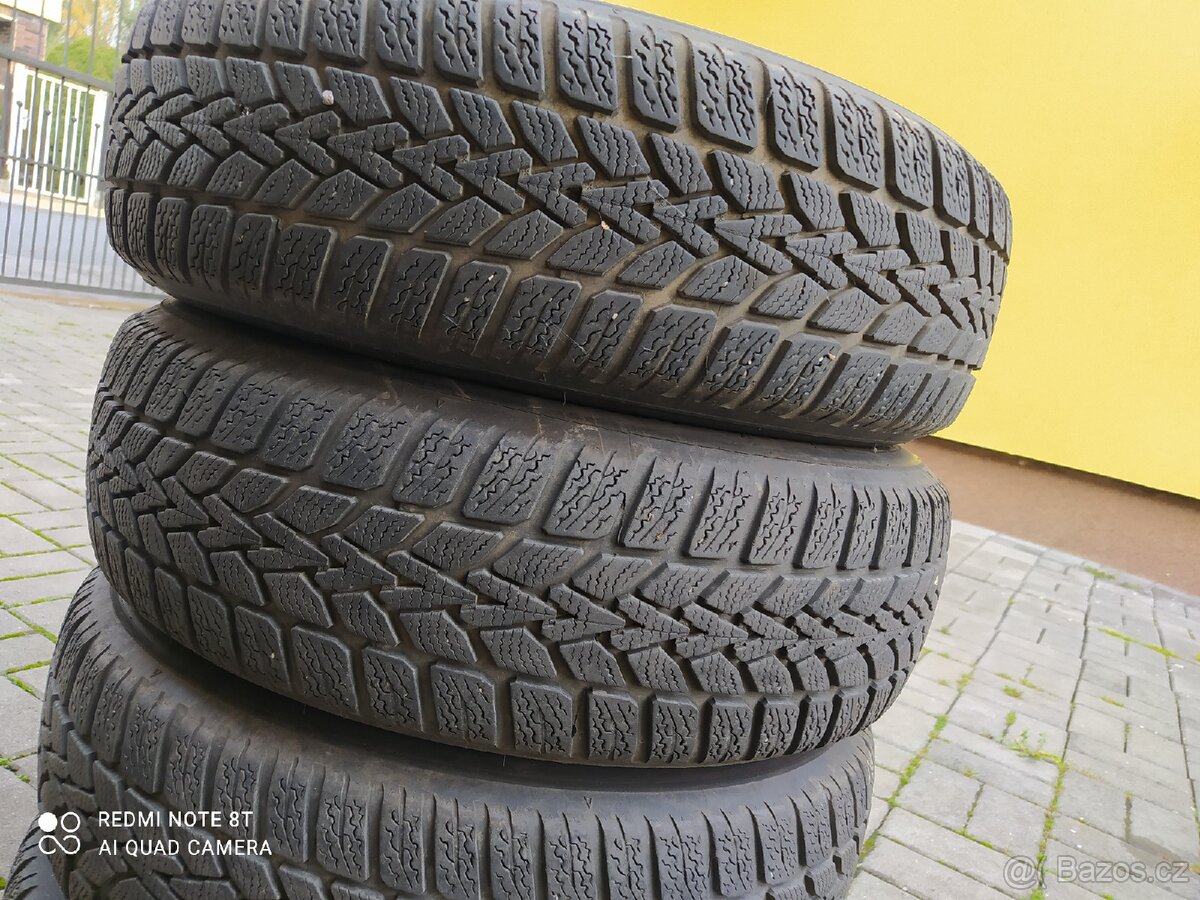 Zimní pneu 185/60 r15 na plechových discích 4x100 Suzuki - 2