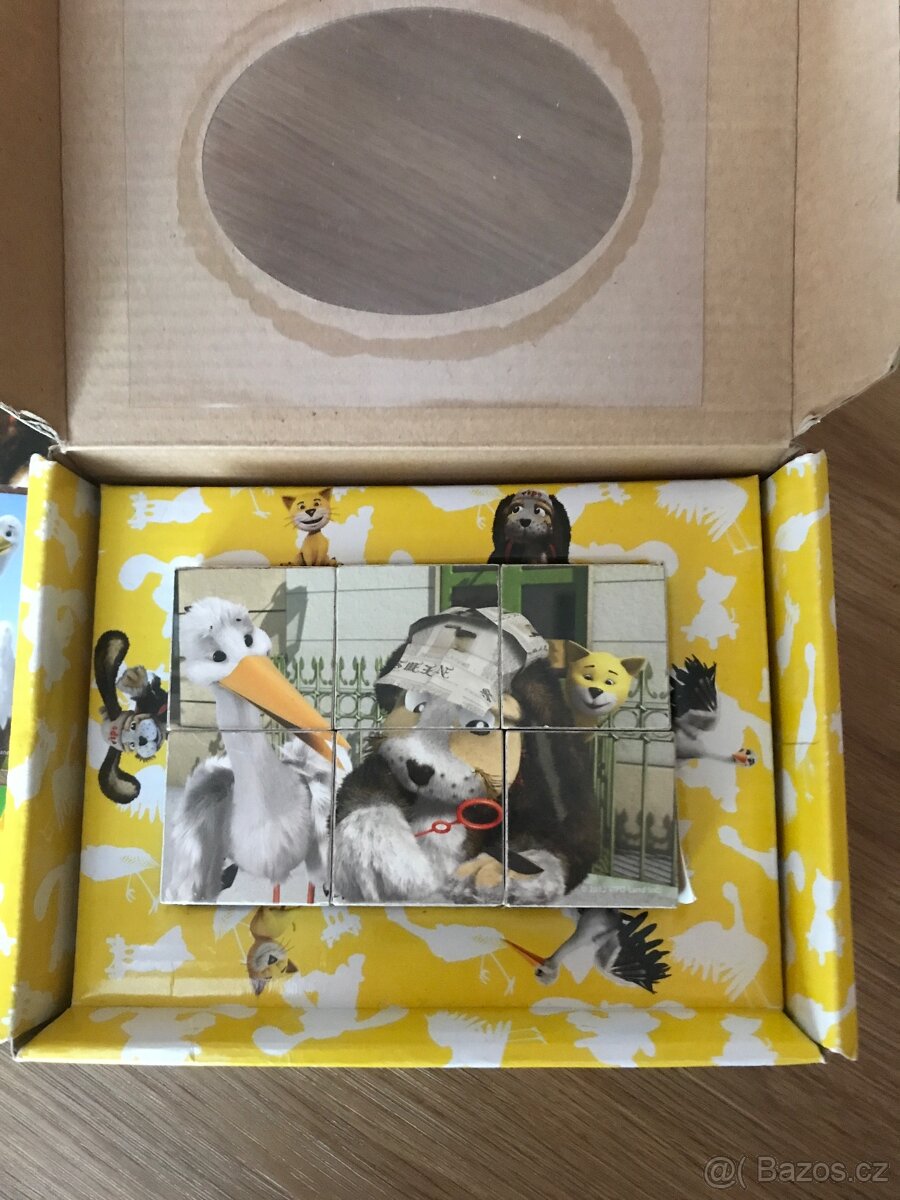 Dřevěné kostky- létající pejsek Vipo,DINO - 2