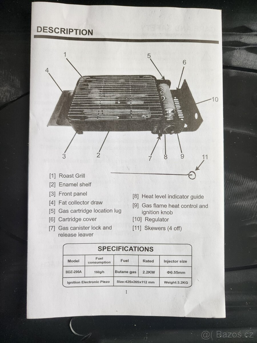 Přenosný plynový gril v kufříku – nový - 2