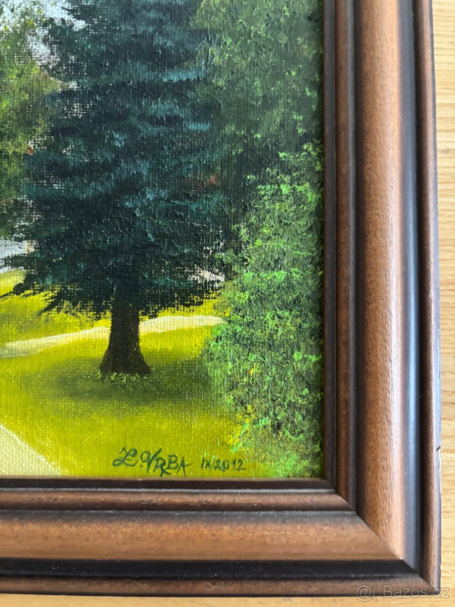 Obraz Zámek Benátky nad Jizerou, Zdeněk Vrba, olej 37x57 - 2