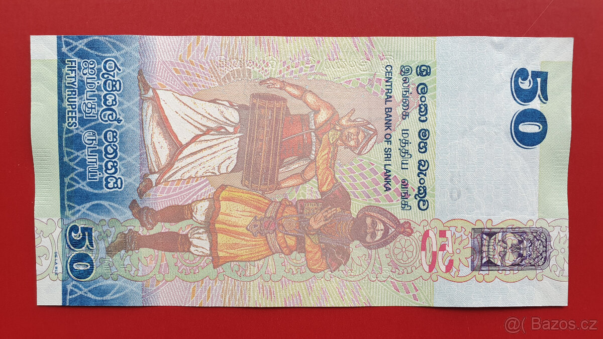 Bankovka Srí Lanka 50 Rupees rok 2021 UNC - 2